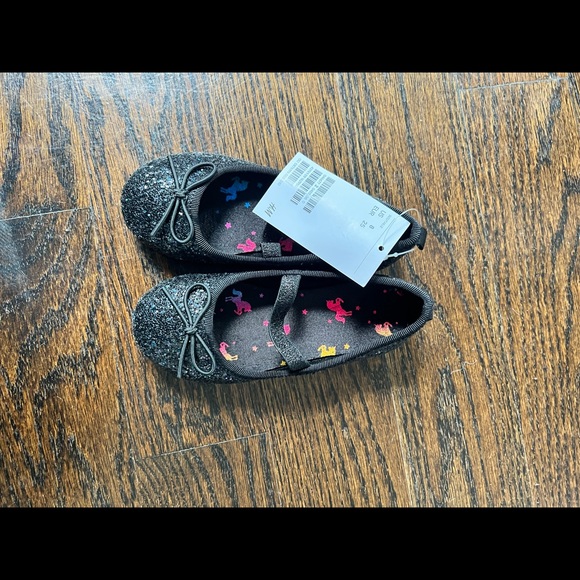 H&M Black glitter ballerina shoes with bow detail - Picture 5 of 9